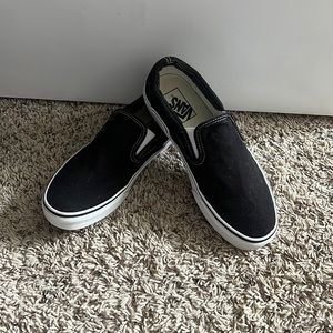 Black vans; size 9